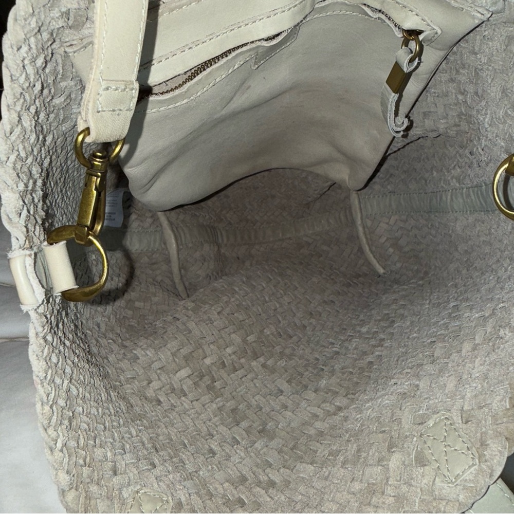 Madewell The Medium Transport Tote: Woven Leather Edition Ashen Sage - Picture 9 of 14